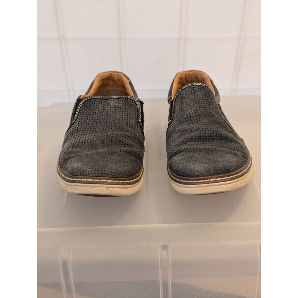 Joseph Abboud Casual Shoes US 10D Men Blue Perforated Suede Round Toe 40K7-71